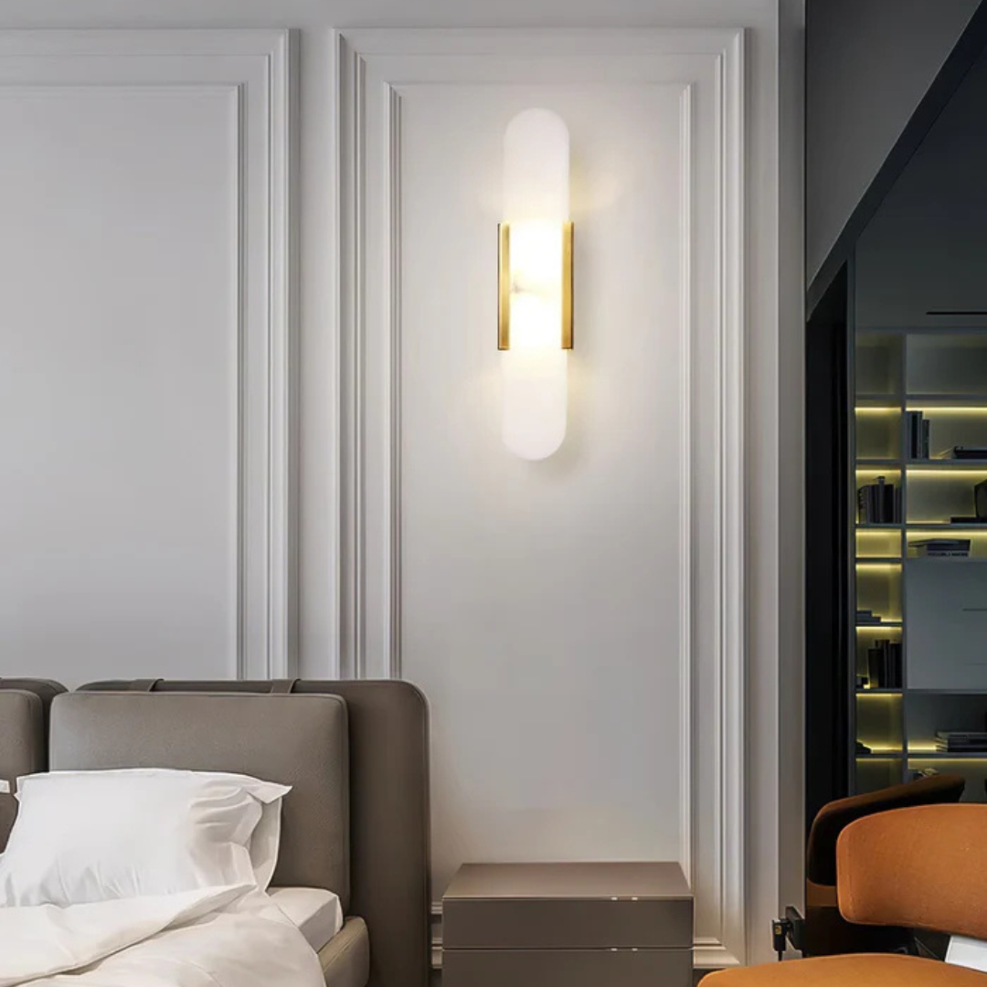 LumaNova Marble LED Wall Light for Ambient Indoor Lighting