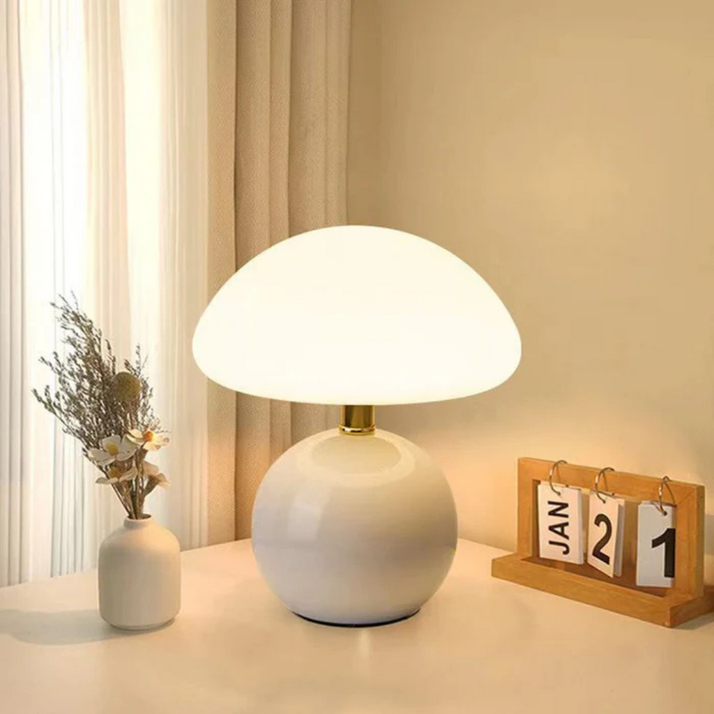 MycoGlow Mushroom LED Table Lamp for Cozy Bedrooms