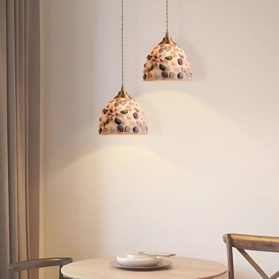 Liora Glass Pendant Light Colorful Dining Table Hanging Lamp