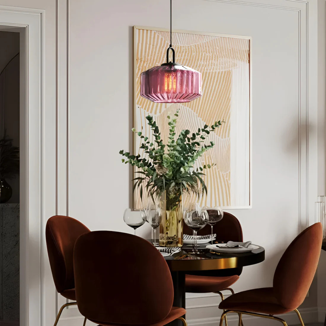 Lunara Vintage Warm Glass Pendant Lamp for Dining Rooms