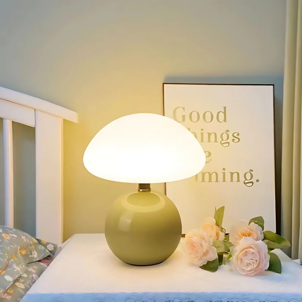 MycoGlow Mushroom LED Table Lamp for Cozy Bedrooms