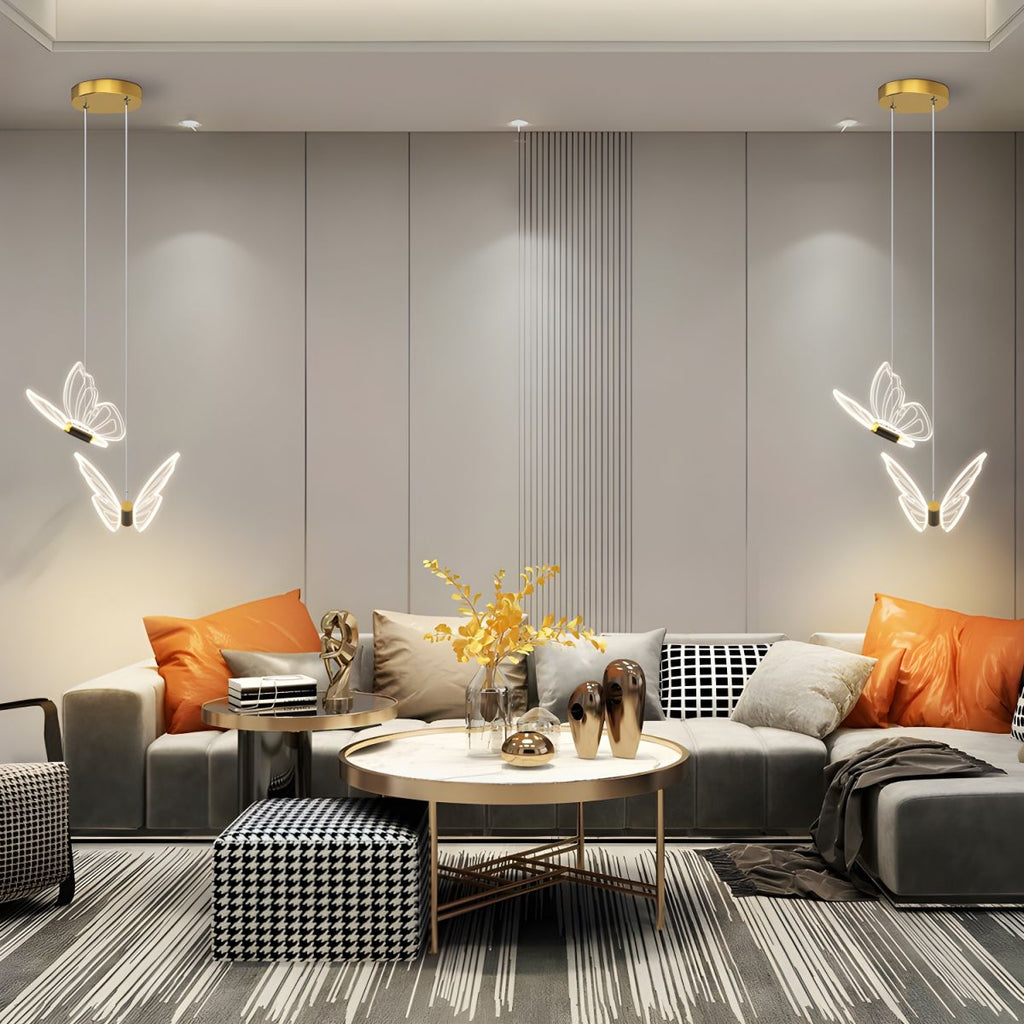 FleurWing Butterfly Pendant Light for Living Rooms and Kids' Rooms