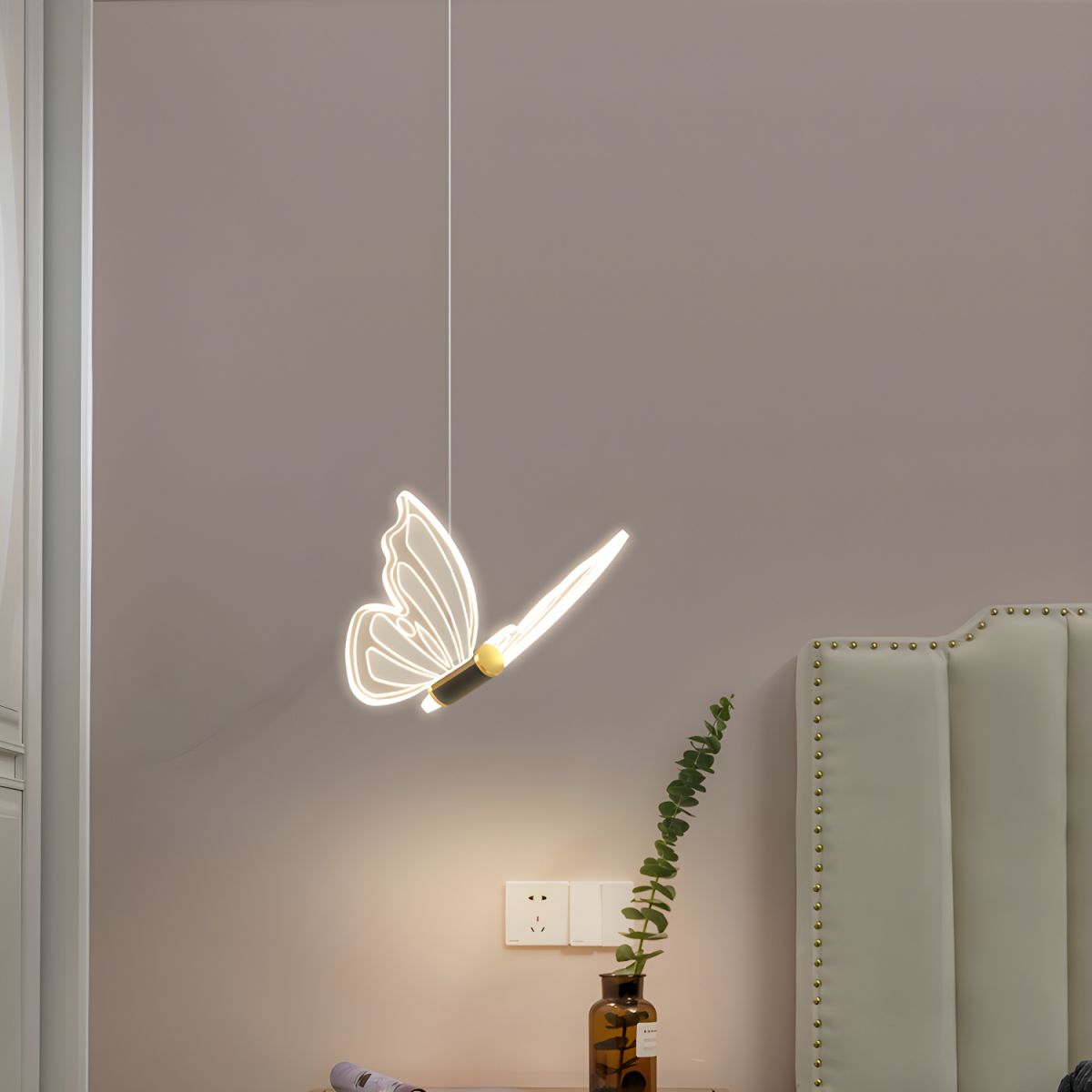 FleurWing Butterfly Pendant Light for Living Rooms and Kids' Rooms