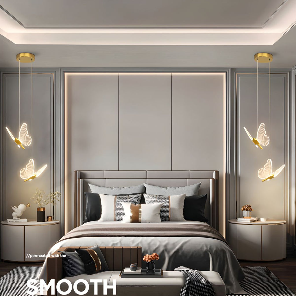 FleurWing Butterfly Pendant Light for Living Rooms and Kids' Rooms