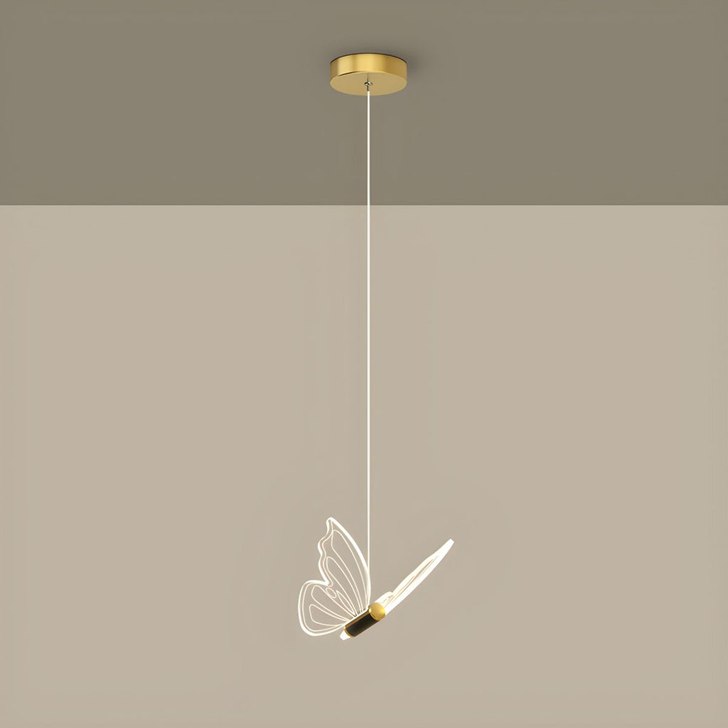 FleurWing Butterfly Pendant Light for Living Rooms and Kids' Rooms
