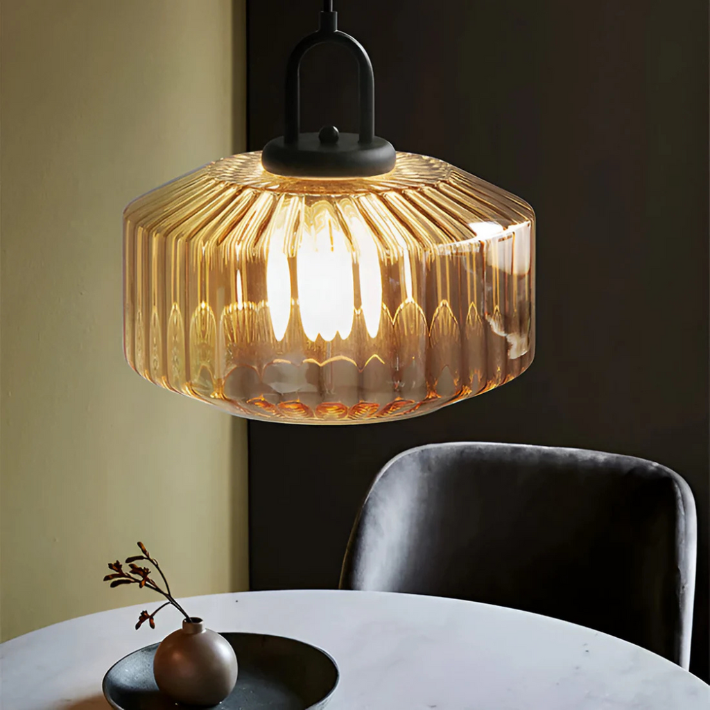 Lunara Vintage Warm Glass Pendant Lamp for Dining Rooms