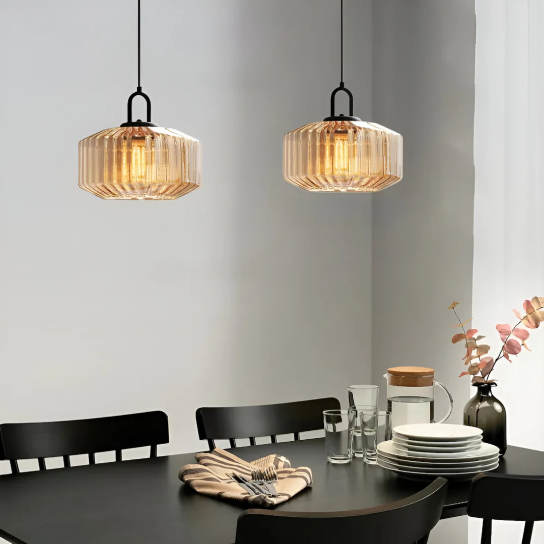 Lunara Vintage Warm Glass Pendant Lamp for Dining Rooms