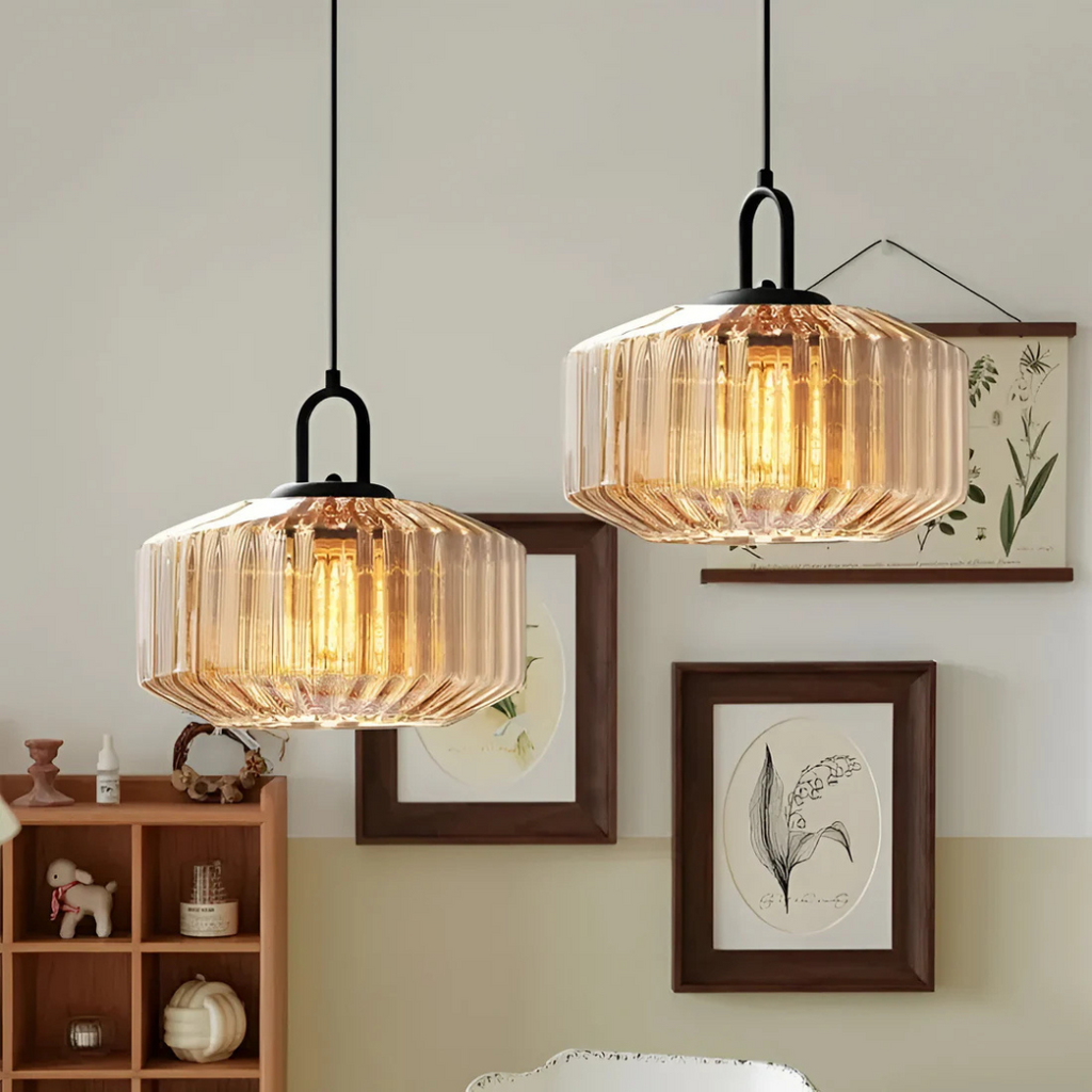 Lunara Vintage Warm Glass Pendant Lamp for Dining Rooms
