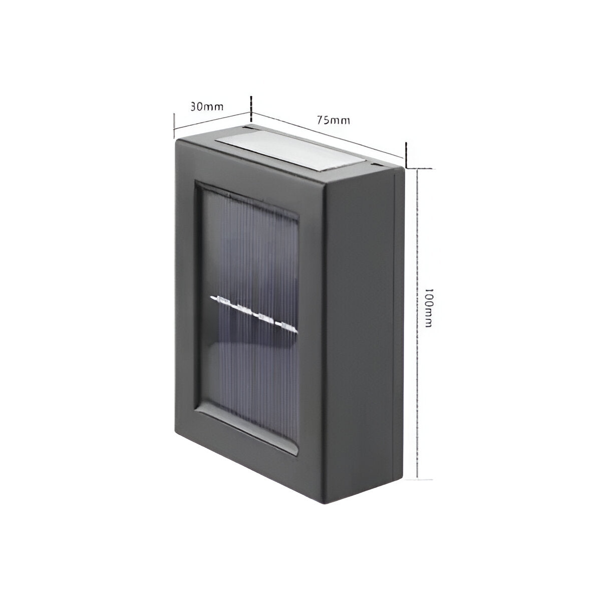 SolaraLux Solar Outdoor LED Wall Light IP65 Waterproof Black