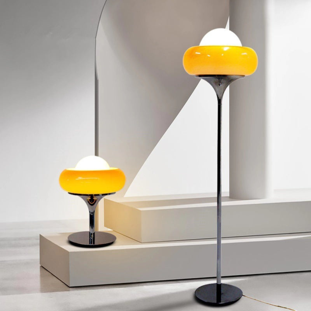 Liora Nova Retro Bauhaus Table Lamp With Warm LED Lighting