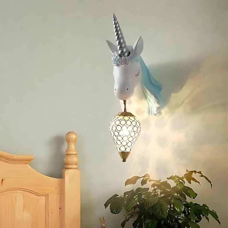 Auriel Unicorn Wall Night Light for Kids Room Decor