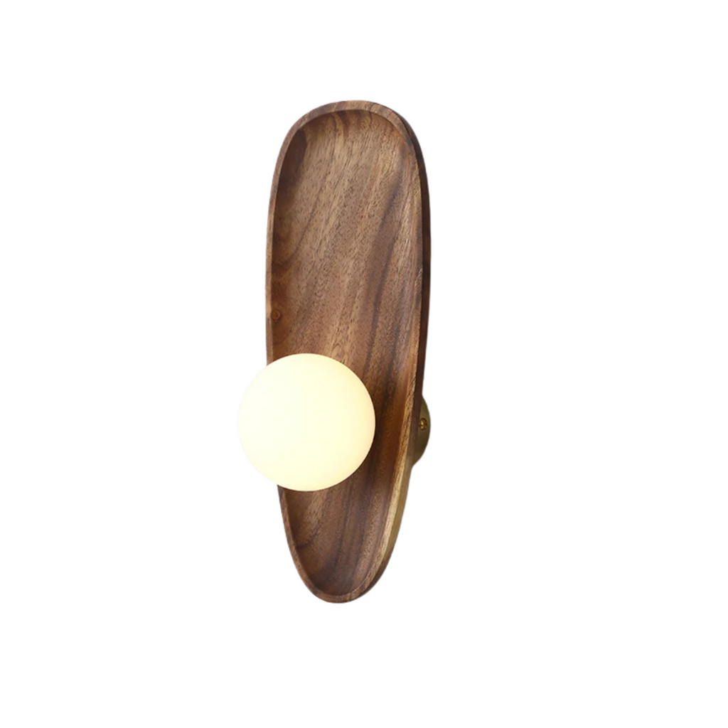 Ardena Natural Wood LED Wall Lamp for Living Room Ambience