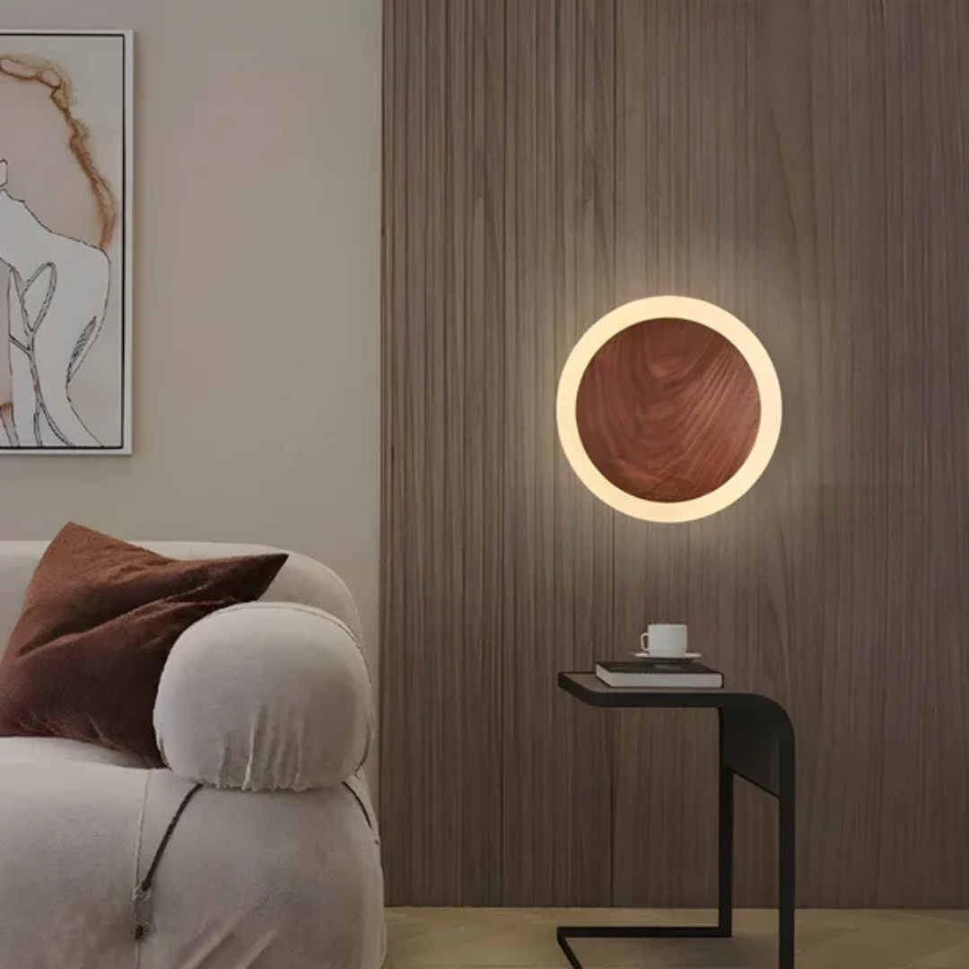 Fjordale Nordic Wooden LED Wall Light For Living Room