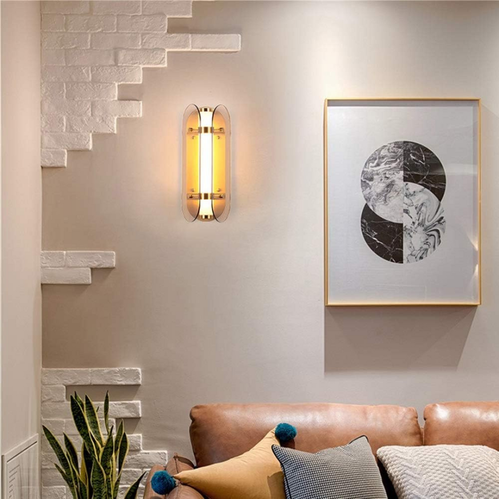 Aurelo Luxury Glass LED Wall Light for Modern Interiors