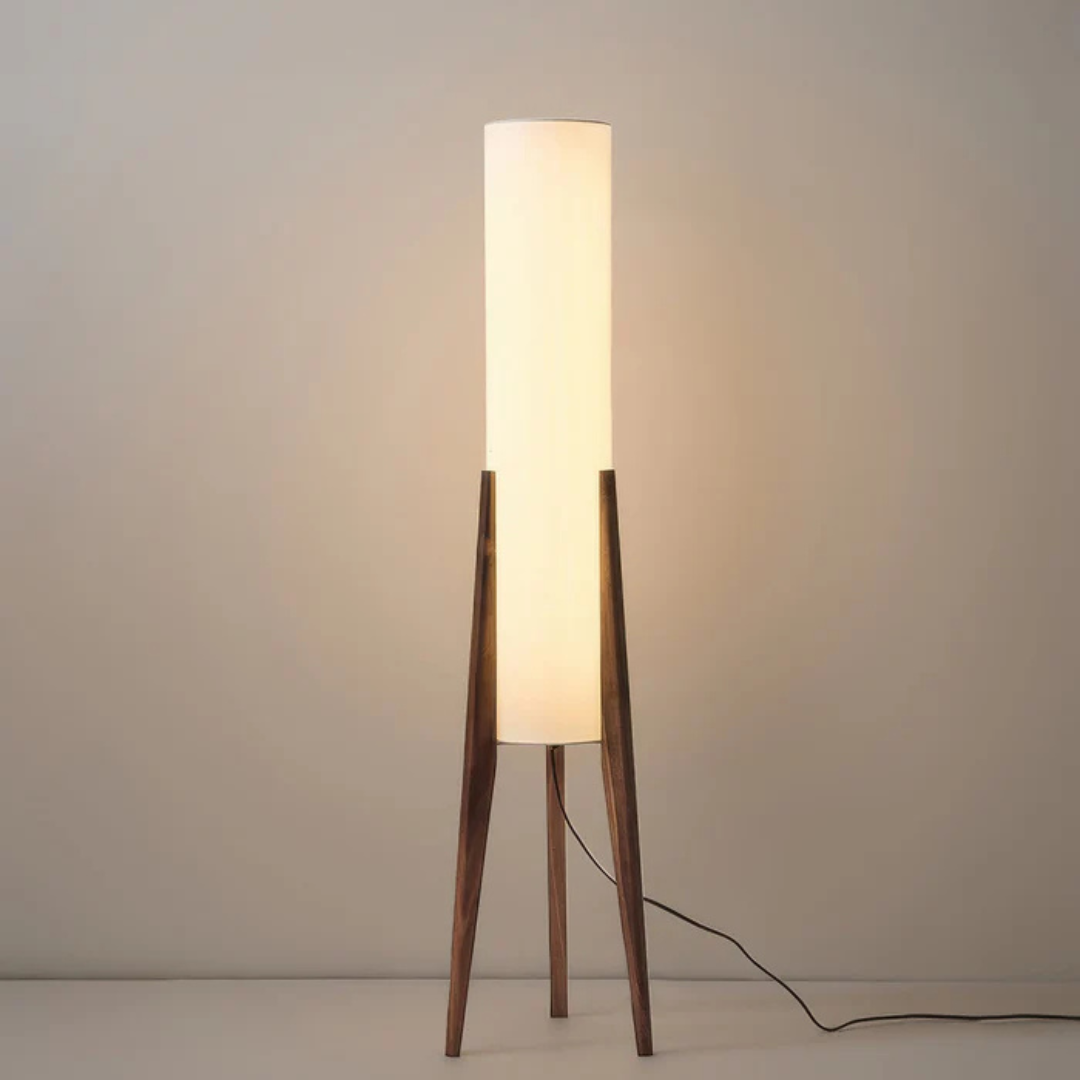 Liora Wood Floor Lamp In Natural Tone For Living Room