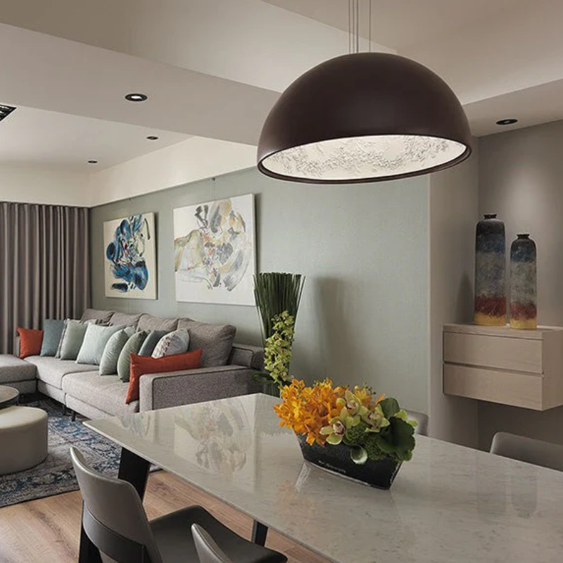 Astraio LED Pendant Light in Italian Resin and Glass