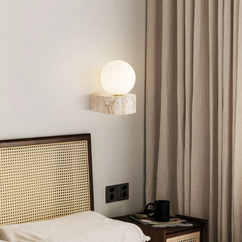 Aurelo Round Glass Wall Lamp for Ambient Home Lighting