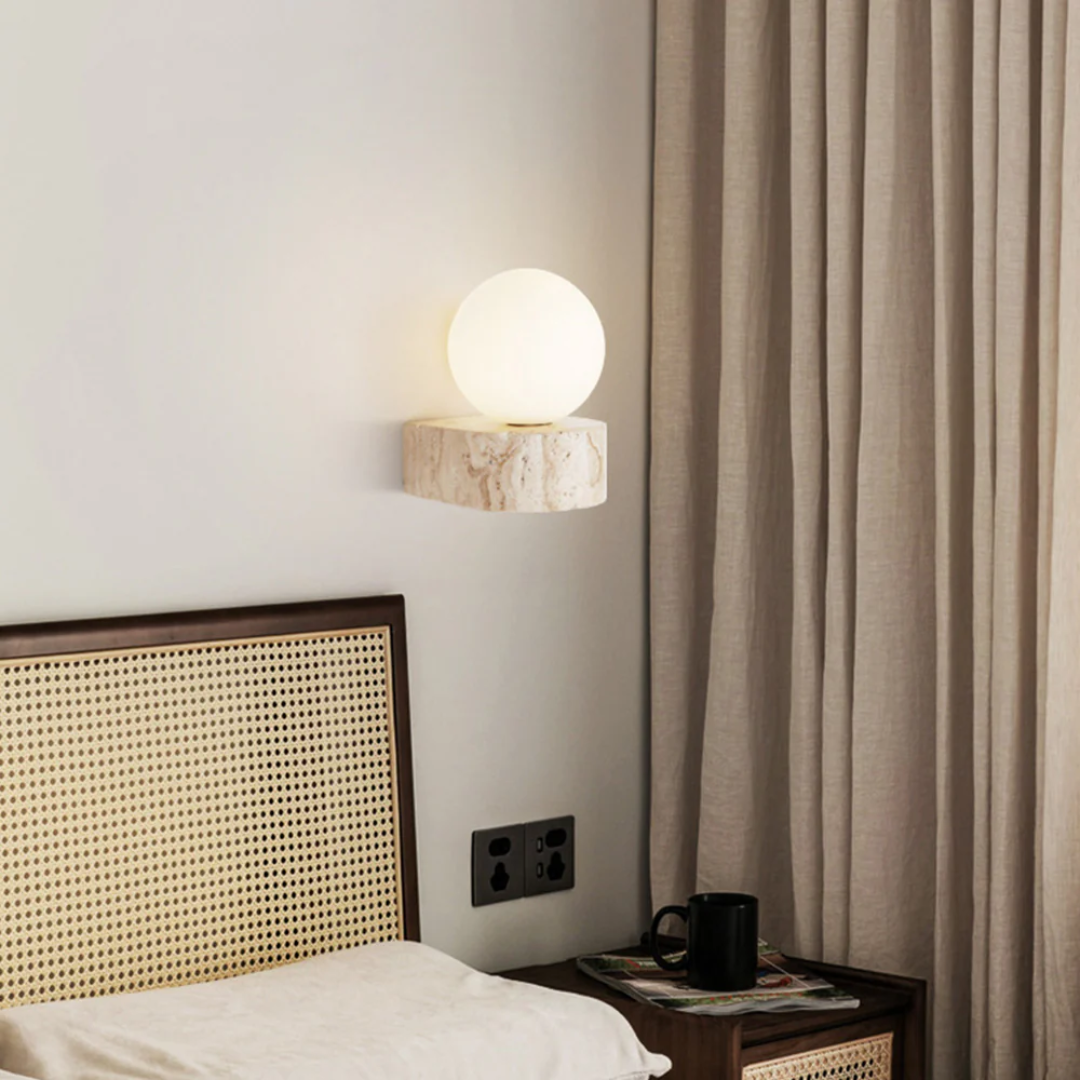 Aurelo Round Glass Wall Lamp for Ambient Home Lighting