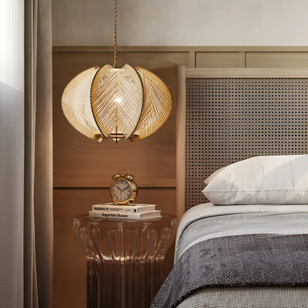 Solmere Wabi-Sabi Wood and Hemp Dining Pendant Light