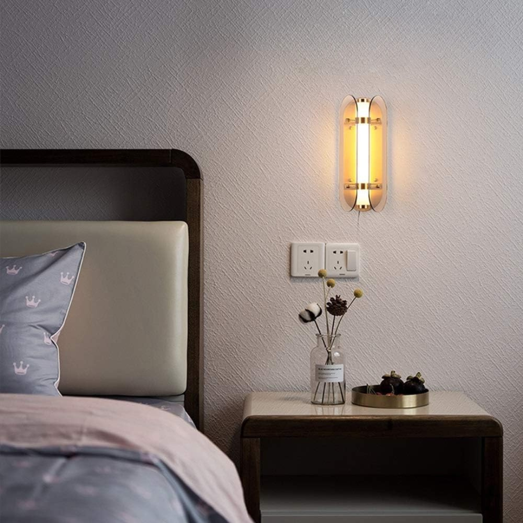 Aurelo Luxury Glass LED Wall Light for Modern Interiors