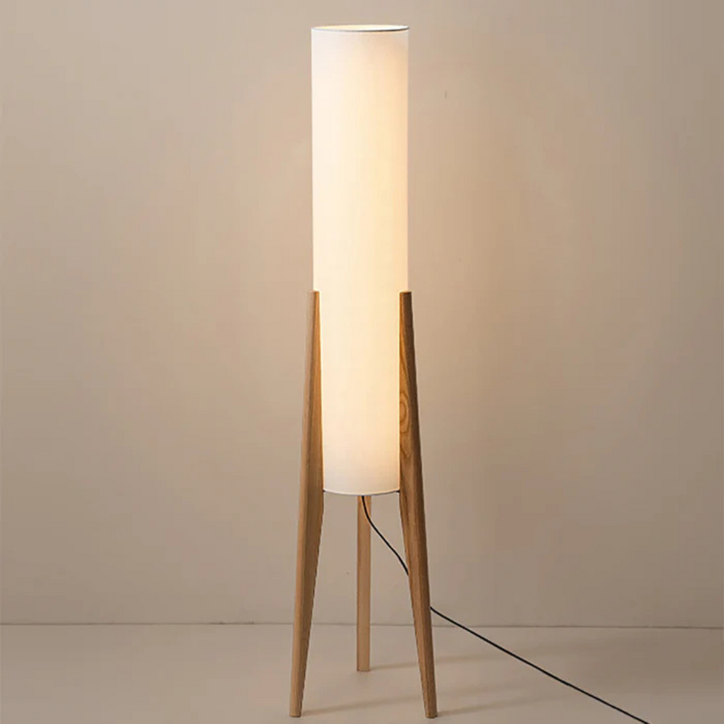 Liora Wood Floor Lamp In Natural Tone For Living Room
