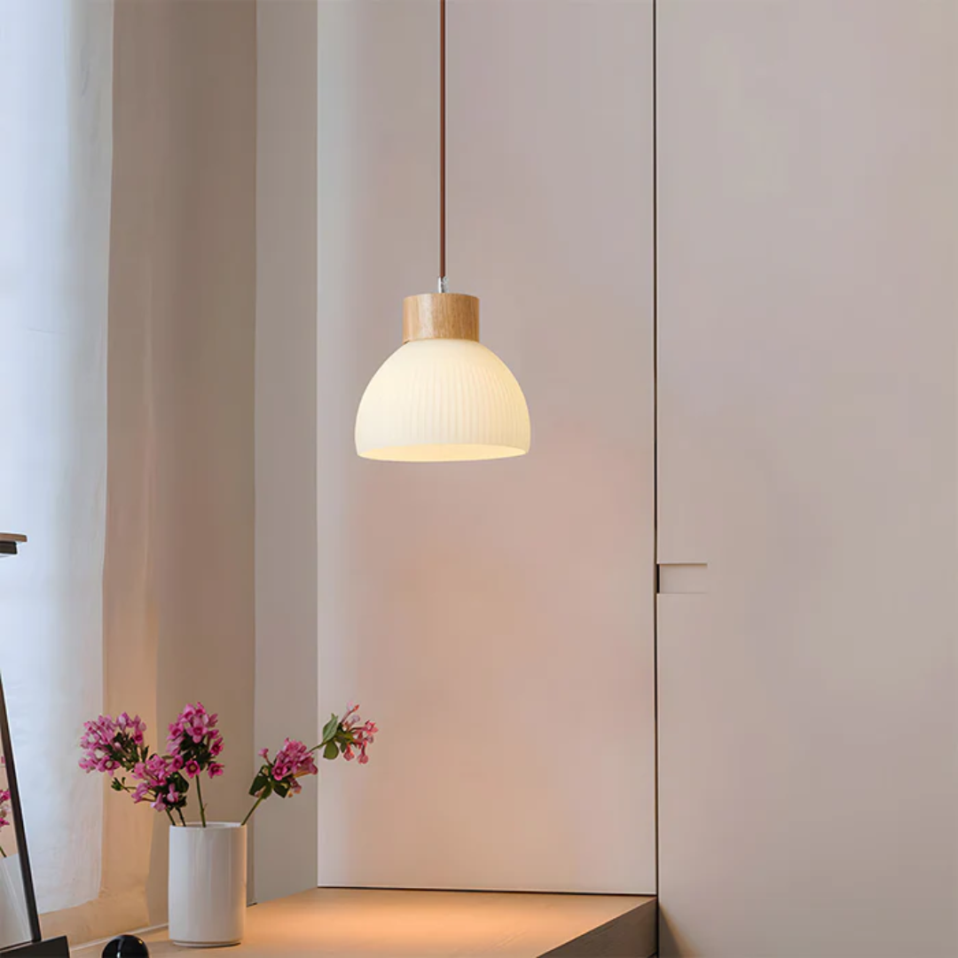 Aurora Glass Bowl Pendant Light for Dining Room Lighting