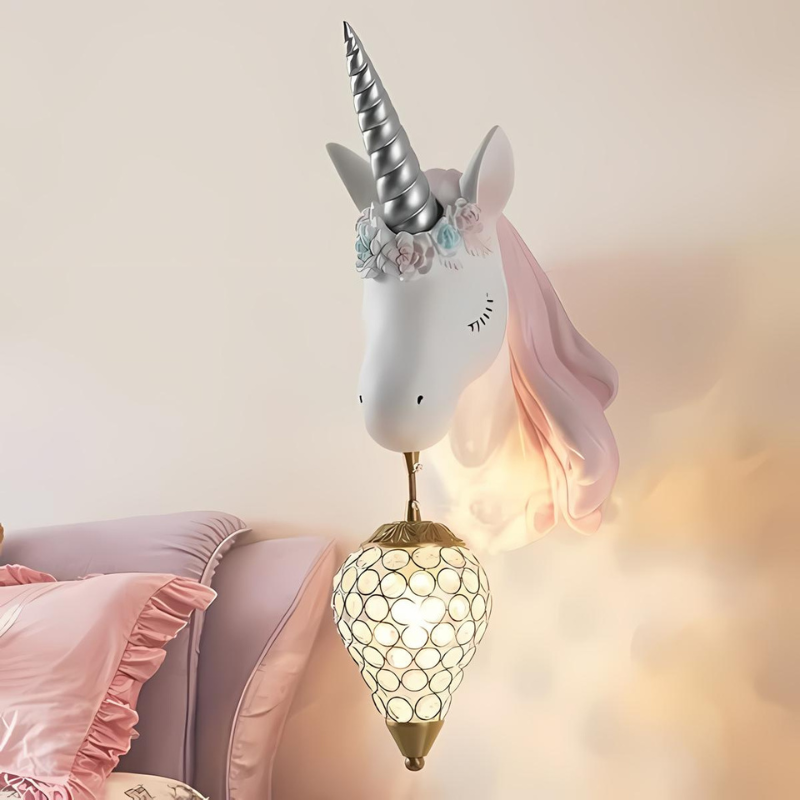 Auriel Unicorn Wall Night Light for Kids Room Decor