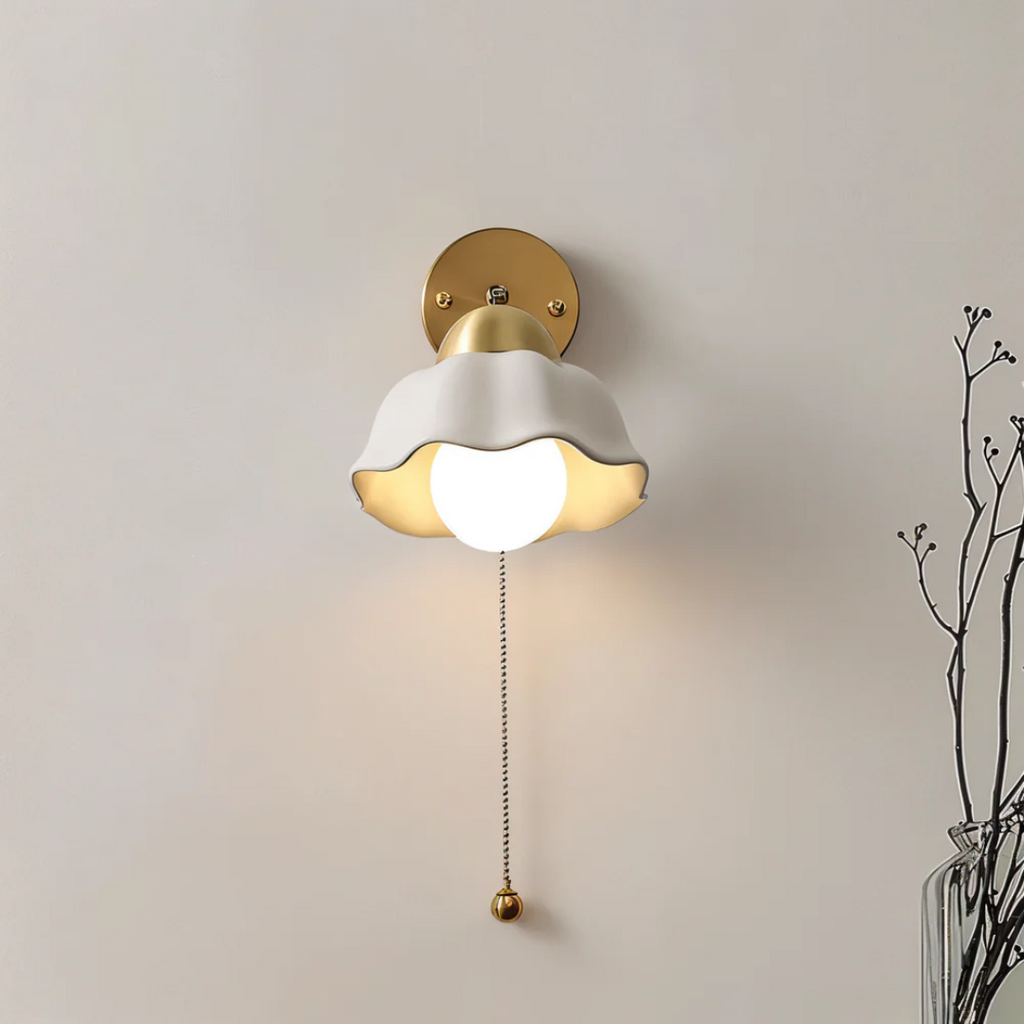 Elanra French Floral LED Wall Lamp For Indoor Spaces