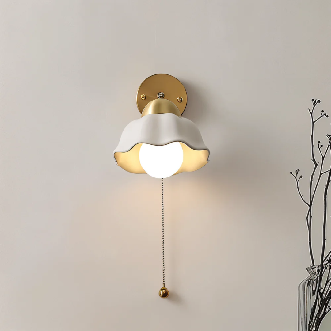 Elanra French Floral LED Wall Lamp For Indoor Spaces