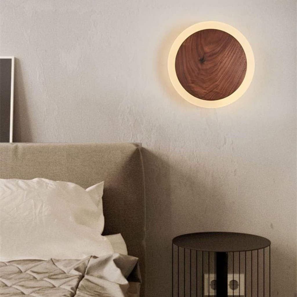 Fjordale Nordic Wooden LED Wall Light For Living Room