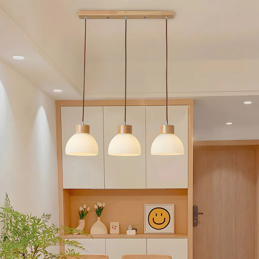 Aurora Glass Bowl Pendant Light for Dining Room Lighting