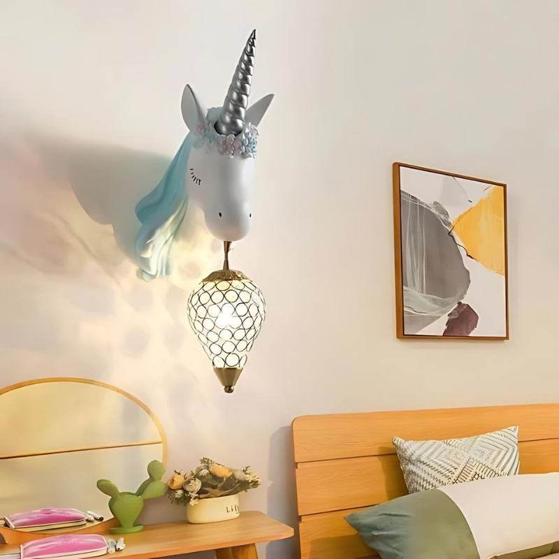 Auriel Unicorn Wall Night Light for Kids Room Decor