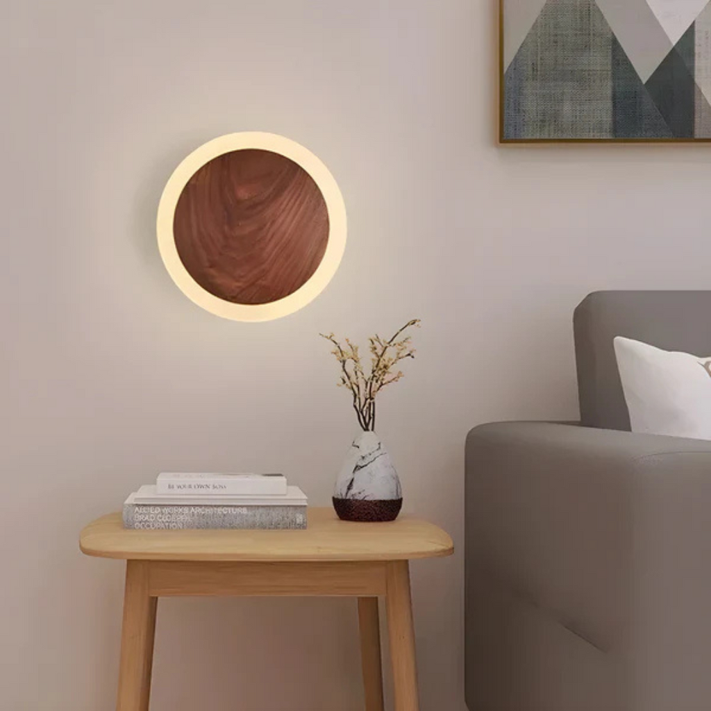 Fjordale Nordic Wooden LED Wall Light For Living Room