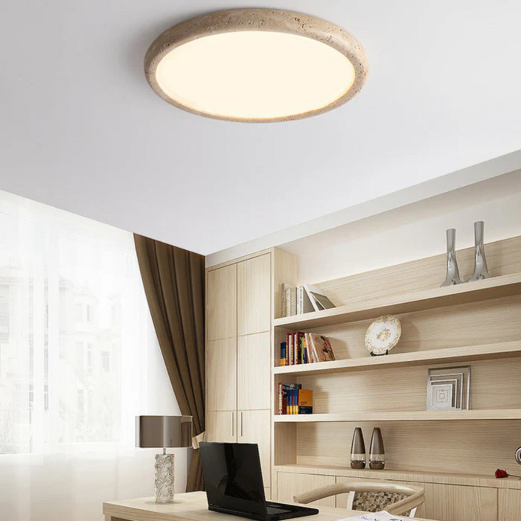 SolaraStone Natural Stone LED Ceiling Light for Living Room
