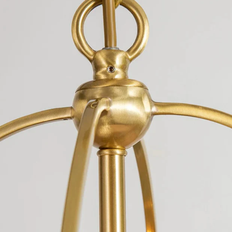 Nexa Contemporary Fabric Pendant Light With Brass Frame