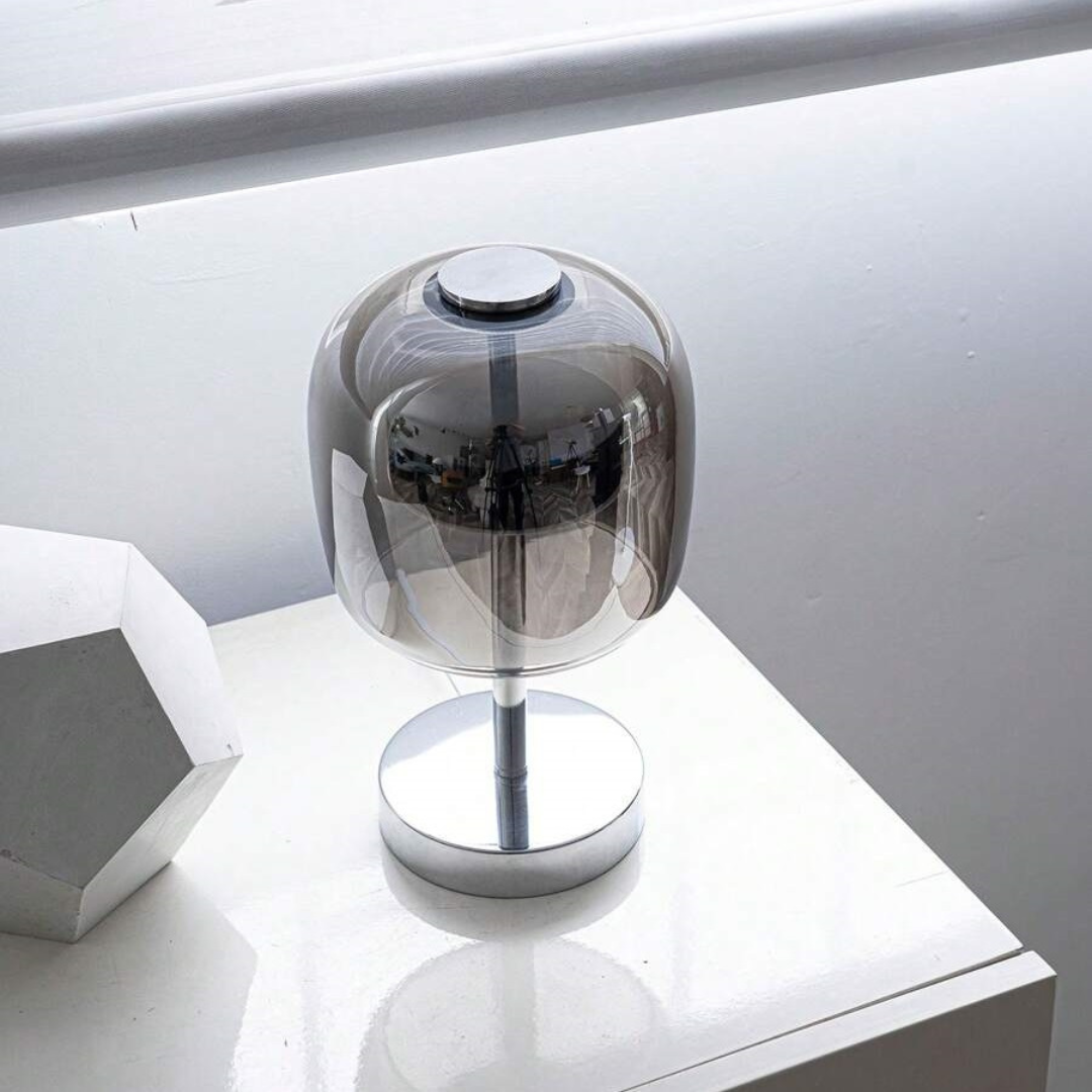 Luminex Modern Dimmable LED Table Lamp With Glass Shade