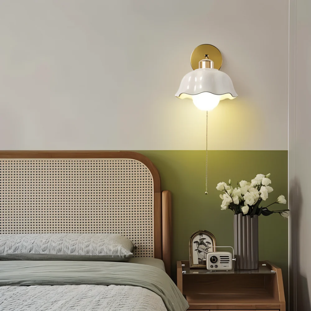 Elanra French Floral LED Wall Lamp For Indoor Spaces