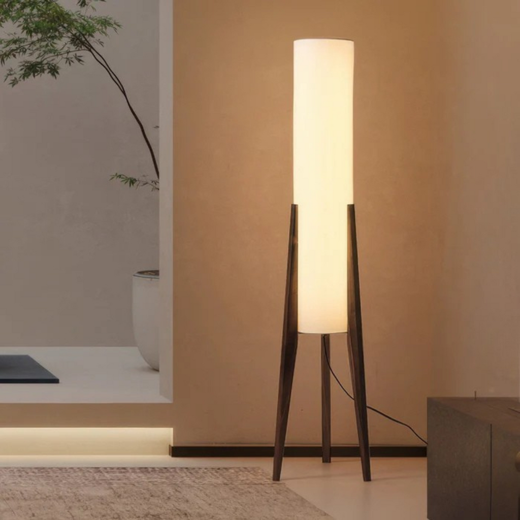 Liora Wood Floor Lamp In Natural Tone For Living Room