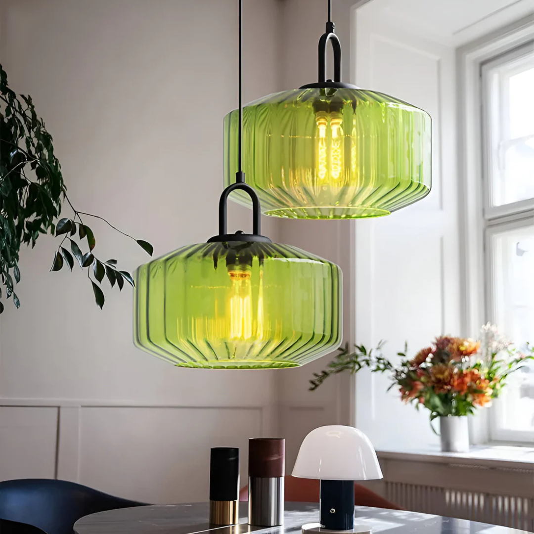 Lunara Vintage Warm Glass Pendant Lamp for Dining Rooms