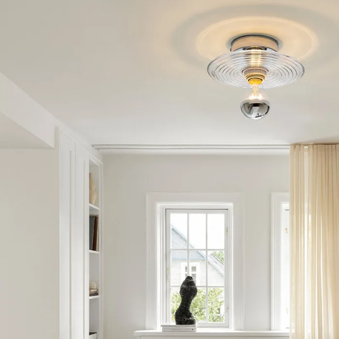 Elara Vintage Glass Wall Lamp With Warm Ambient Lighting