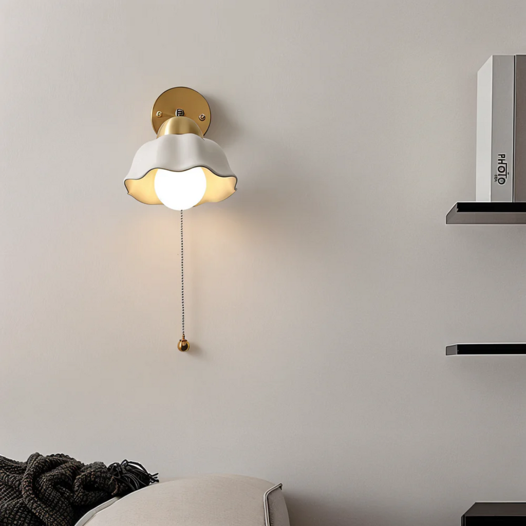 Elanra French Floral LED Wall Lamp For Indoor Spaces