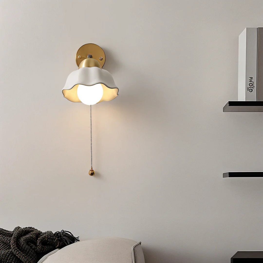 Elanra French Floral LED Wall Lamp For Indoor Spaces