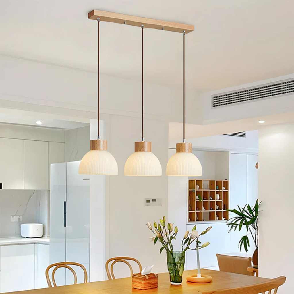 Aurora Glass Bowl Pendant Light for Dining Room Lighting