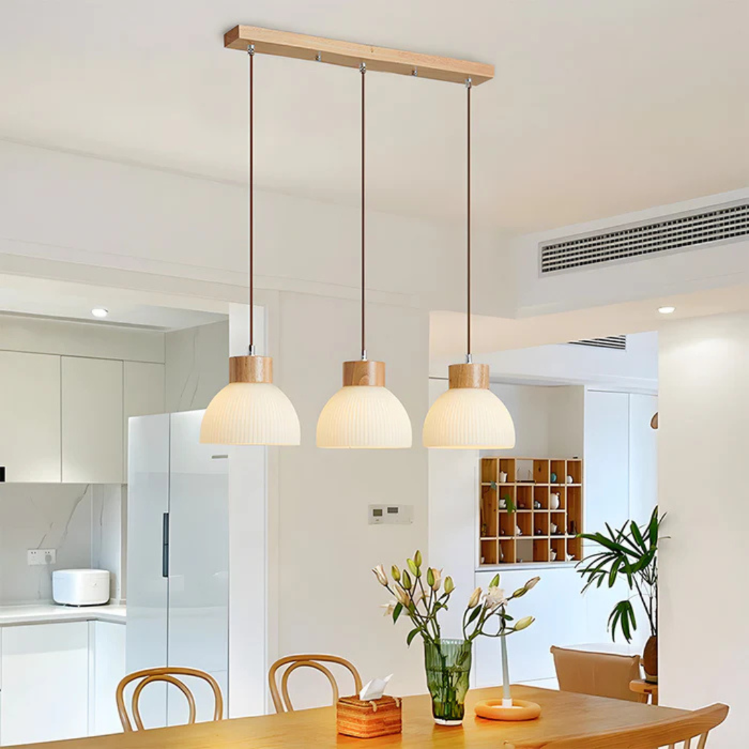 Aurora Glass Bowl Pendant Light for Dining Room Lighting
