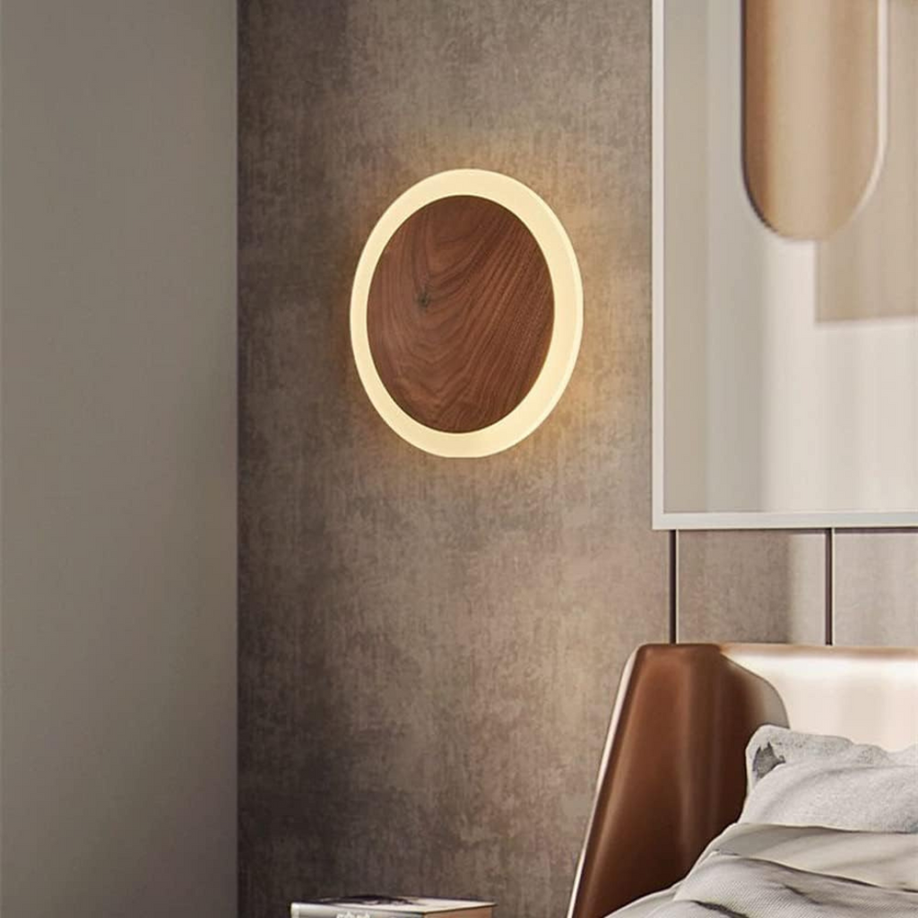 Fjordale Nordic Wooden LED Wall Light For Living Room
