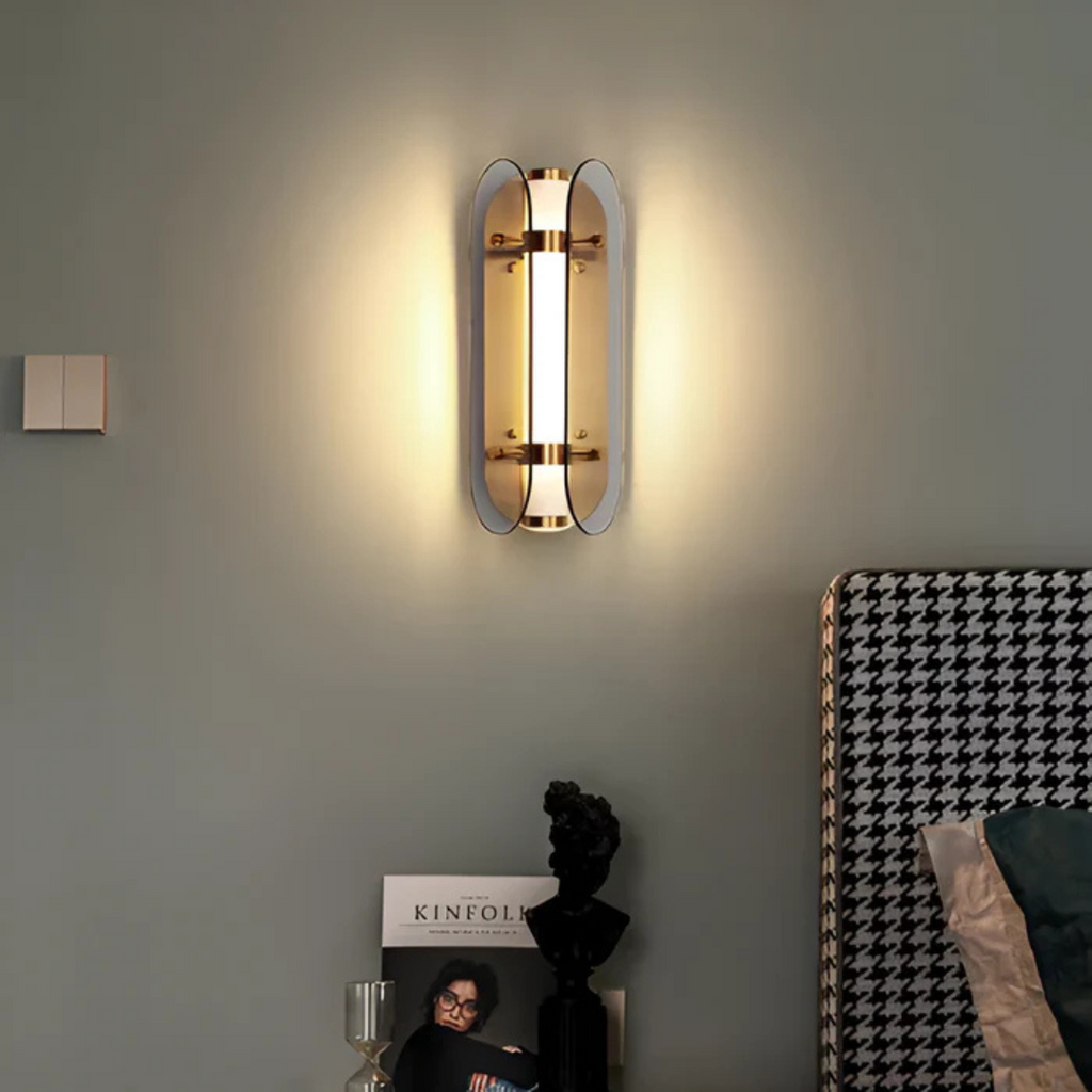Aurelo Luxury Glass LED Wall Light for Modern Interiors