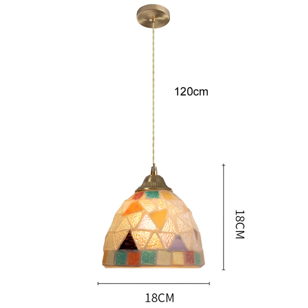 Liora Glass Pendant Light Colorful Dining Table Hanging Lamp