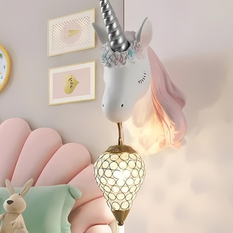 Auriel Unicorn Wall Night Light for Kids Room Decor