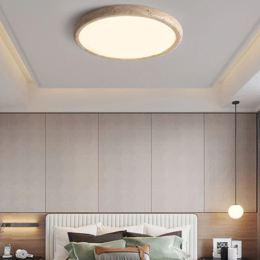 SolaraStone Natural Stone LED Ceiling Light for Living Room