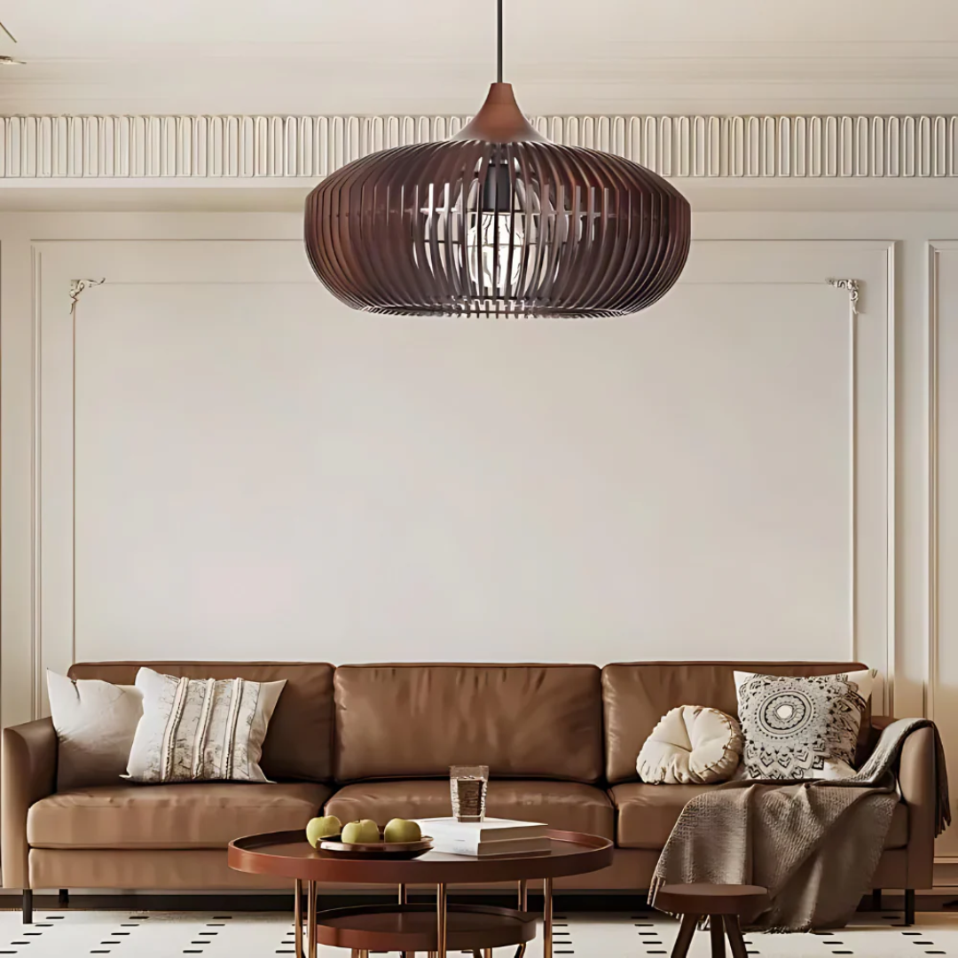 Novaelle Japandi Pendant Lamp With Warm Wall Lighting